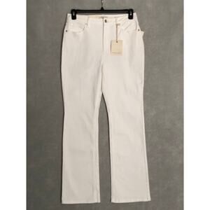 Anne Klein Flare Jean High-Rise in Soft White Women's Sze 8 NEW